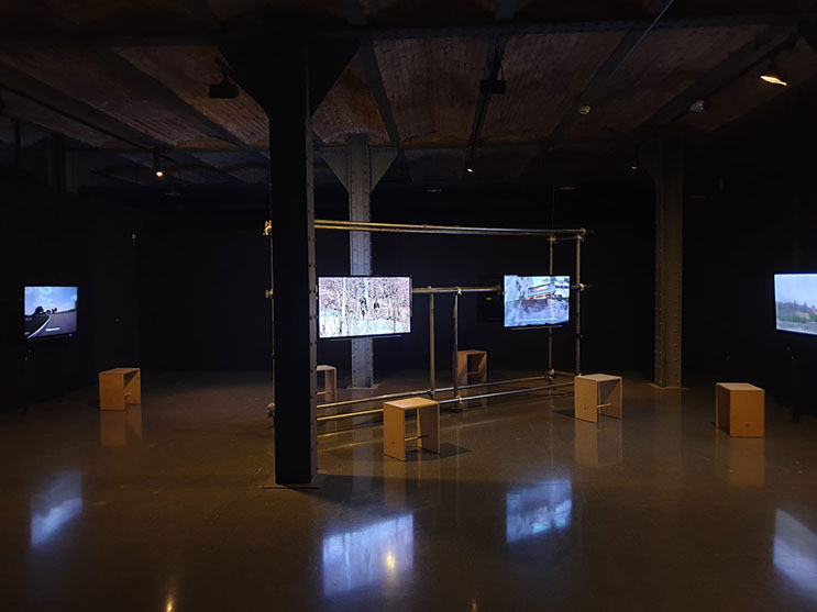 Fragments I - Where stories cut across the land, installation view from Museu d'Història de Catalunya, Barcelona, Spain, 2020